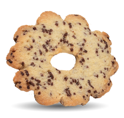 Canestrello con gocce di cioccolato