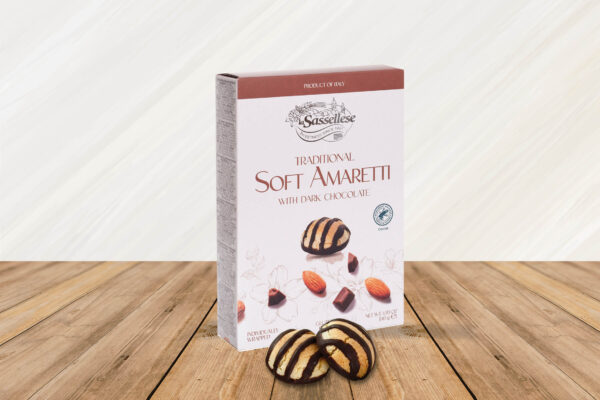 Amaretti morbidi ricoperti confezione regalo astuccio 140 g