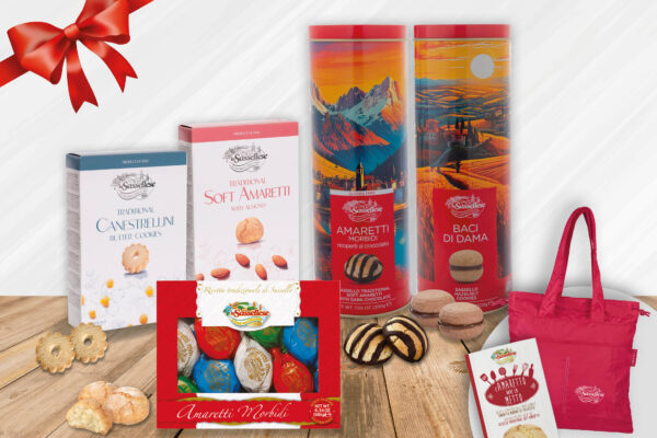 Dolci Feste con confezione regalo, biglietto d’auguri e shopper Tucano